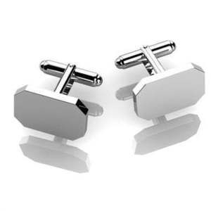 Soft Curve 925 Sterling Silver Cufflinks by Krysaliis
 Gift Boxed